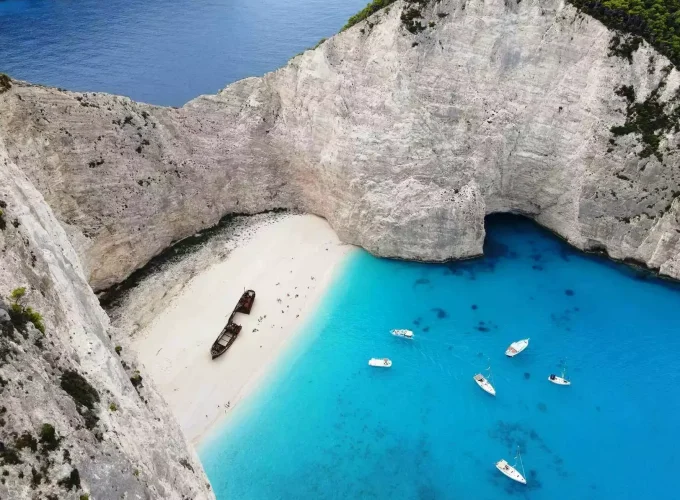 Navagio – Local Caves by normal boat, 4 persons, 2.5 hrs